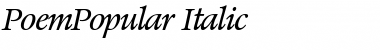 PoemPopular Italic Font