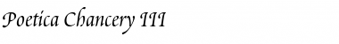 Poetica ChanceryIII Font