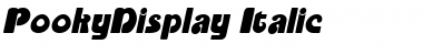 PookyDisplay Italic Font