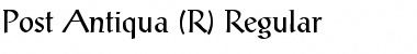 Post-Antiqua BQ Regular Font