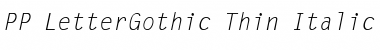 Download PP-LetterGothic Font