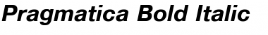 Pragmatica Bold Italic Font