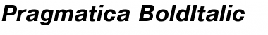 Pragmatica BoldItalic Font