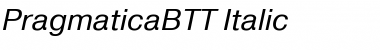 PragmaticaBTT Italic Font