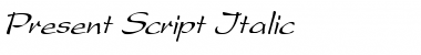 Present_Script Italic Font