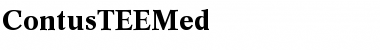 ContusTEEMed Regular Font