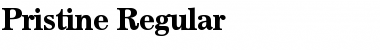 Pristine Regular Font