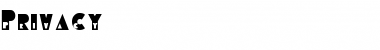 Privacy Font