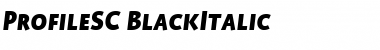 ProfileSC Black Italic Font