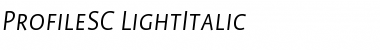 ProfileSC Light Font ProfileSC Light Font