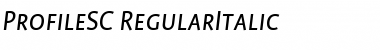 ProfileSC Regular Italic Font