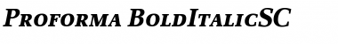 Proforma BoldItalicSC Font