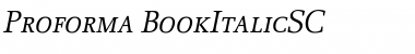 Proforma BookItalicSC Font
