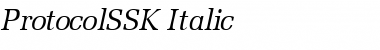 ProtocolSSK Italic Font