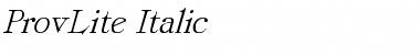 ProvLite Italic Font