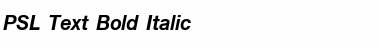 PSL-Text Bold Italic Font