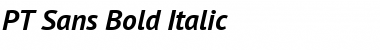 PT Sans Bold Italic Font
