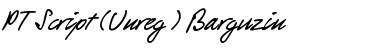 Download PT Script (Unreg.) Barguzin Font