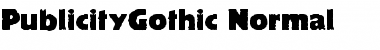 PublicityGothic Regular Font