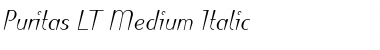 Puritas LT Medium Italic Font