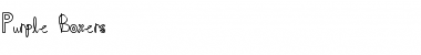 Purple Boxers Font