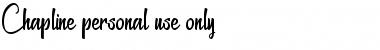Download Chapline personal use only Font Download Chapline personal use only Font