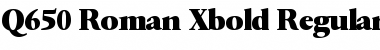 Q650-Roman-Xbold Regular Font
