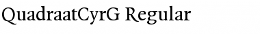 QuadraatCyrG Regular Font