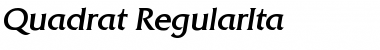 Download Quadrat-RegularIta Font