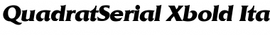 QuadratSerial-Xbold Italic Font