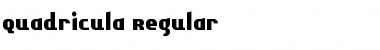 Quadricula Regular Font