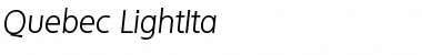 Download Quebec-LightIta Font