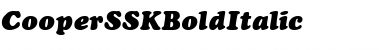 CooperSSK BoldItalic Font