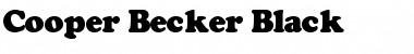 Cooper Becker Black Font