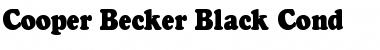 Cooper Becker Black Cond Font