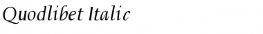 Quodlibet Italic Font