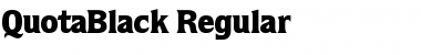 QuotaBlack Regular Font