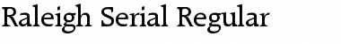 Raleigh-Serial Regular Font