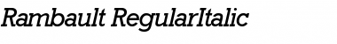 Rambault Font