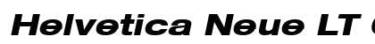 Helvetica Neue LT Com 83 Heavy Extended Oblique Preview