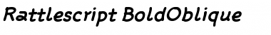 Rattlescript-BoldOblique Regular Font