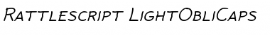 Rattlescript-LightObliCaps Regular Font