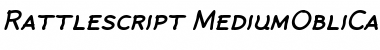 Rattlescript-MediumObliCaps Regular Font