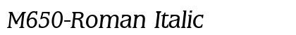 M650-Roman Italic preview