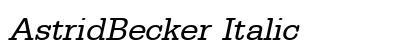 AstridBecker Italic Preview