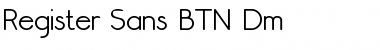 Register Sans BTN Dm Font