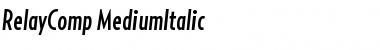 RelayComp-MediumItalic Regular Font