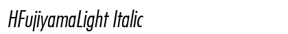 HFujiyamaLight Italic preview