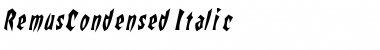 RemusCondensed Italic Font