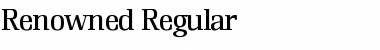 Renowned Regular Font